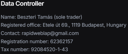 Data Controller